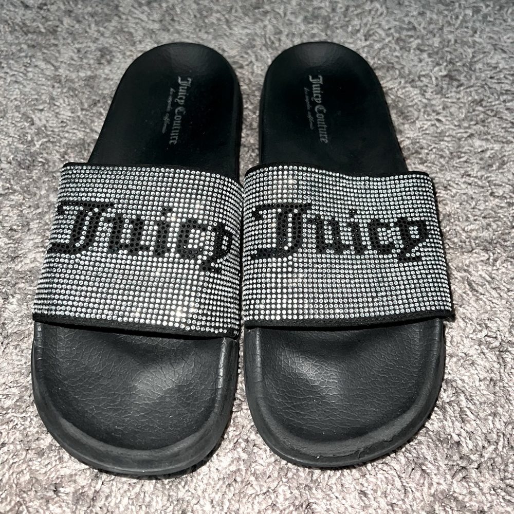 Rhinestone juicy couture slides!